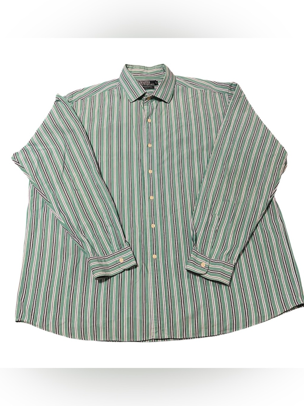 Polo By Ralph Lauren Cotton Westerton Long Sleeve Size XXL Striped Vtg